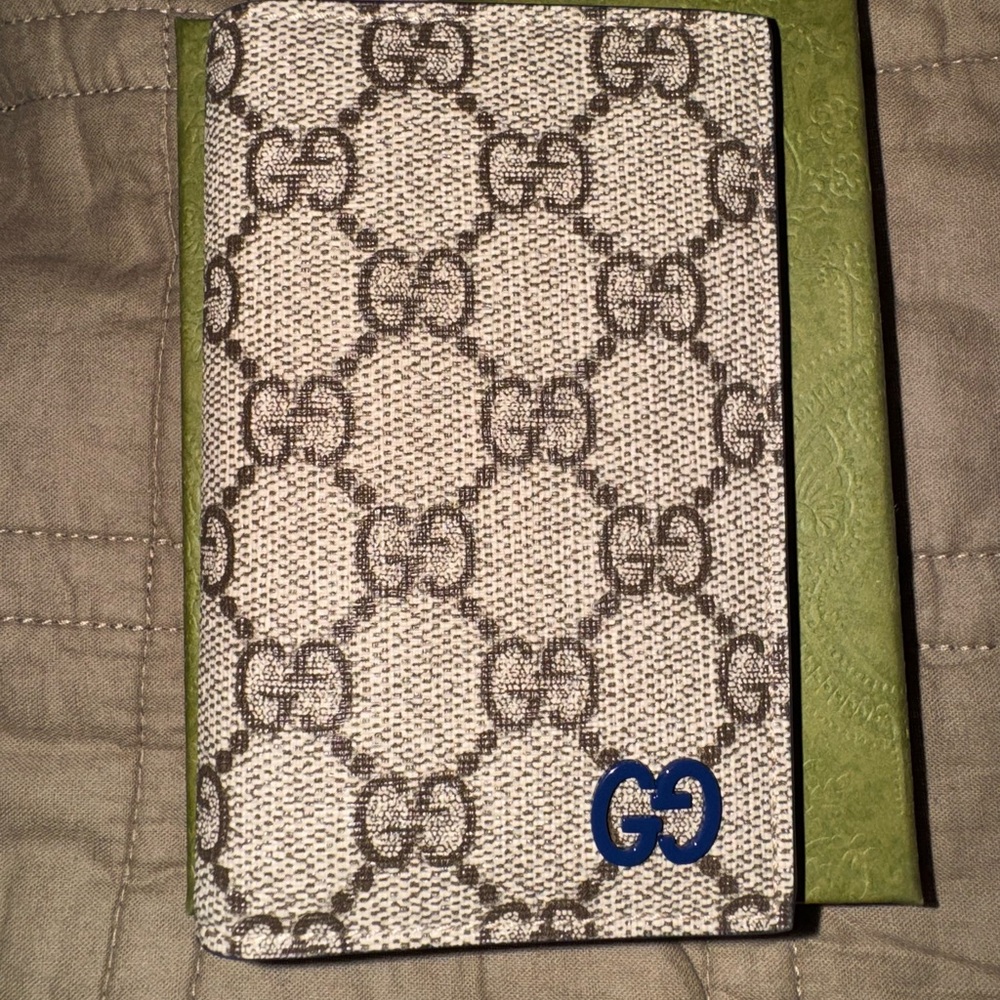 Gucci Beige GG Monogram Wallet Cardholder